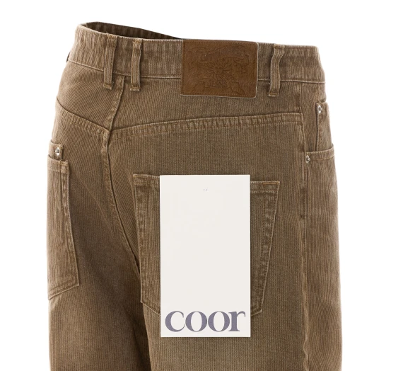 Beige brushed wide-leg jeans COOR