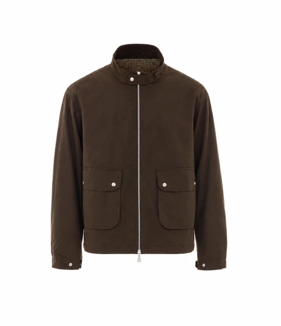 Stand Collar Wax Jacket COOR