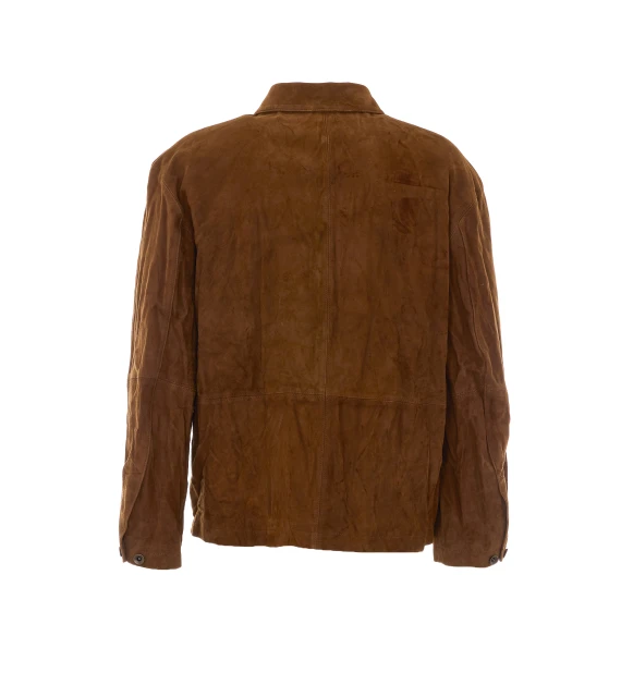 Dark brown suede jacket COOR