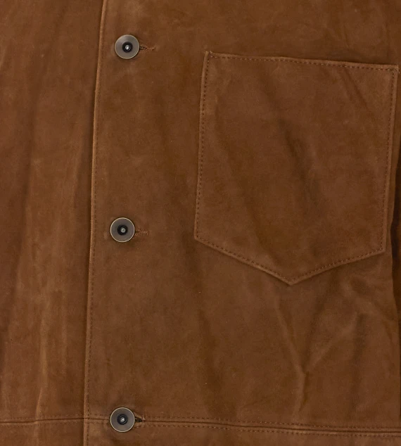 Dark brown suede jacket COOR