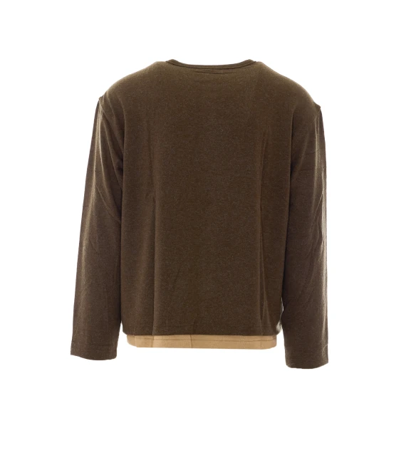 Dark brown Henley sweater COOR