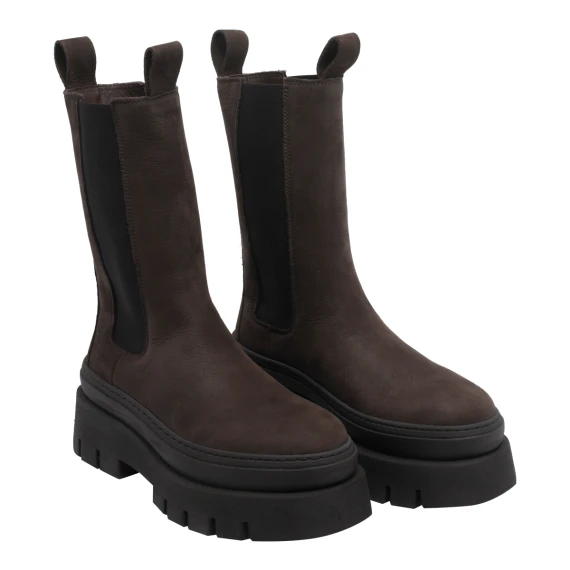 Copenhagen Dark Brown Suede Booties