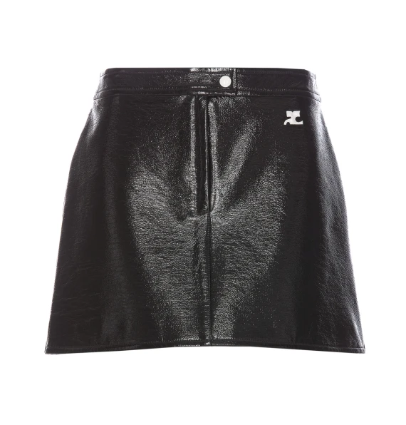 REEDITION VINYL MINI SKIRT