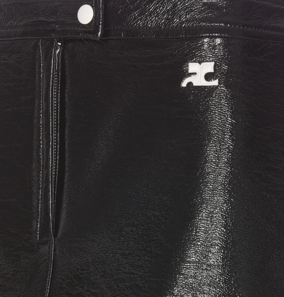 REEDITION VINYL MINI SKIRT