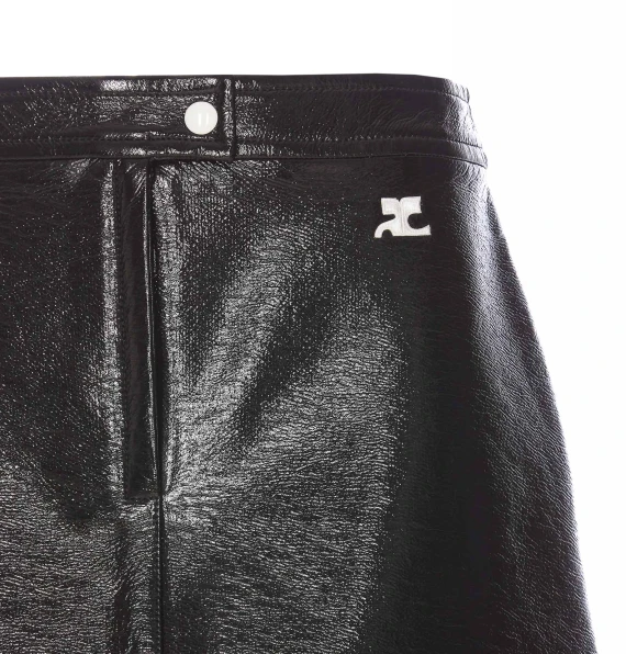 REEDITION VINYL MINI SKIRT