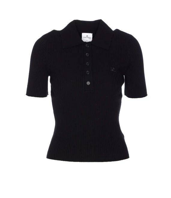 ICONIC RIB KNIT POLO SHIRT