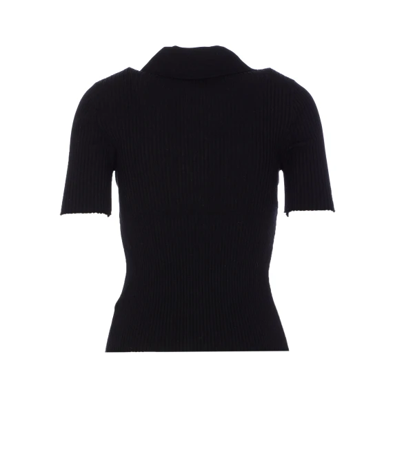 ICONIC RIB KNIT POLO SHIRT