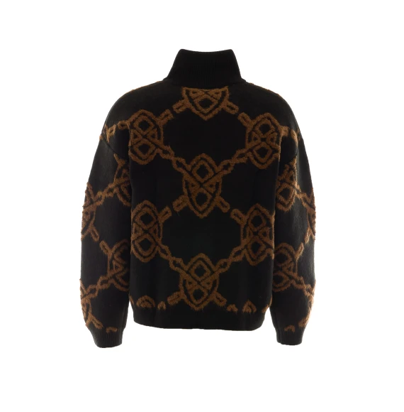 Maglione nero con zip Daily Paper Uomo