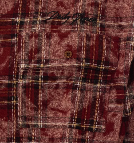 Camicia rossa a quadri Daily Paper Uomo