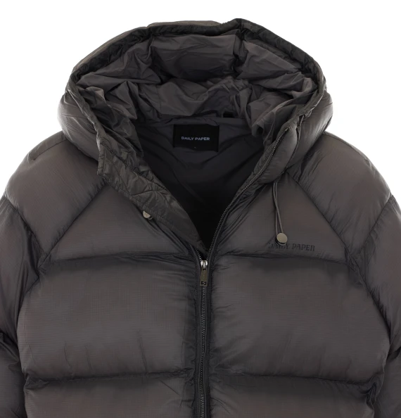 Black Hooded Puffer Jacket Daily Paper Uomo