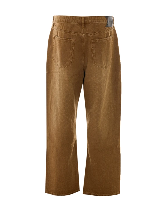 Brown Monogram Amba jeans Daily Paper Uomo