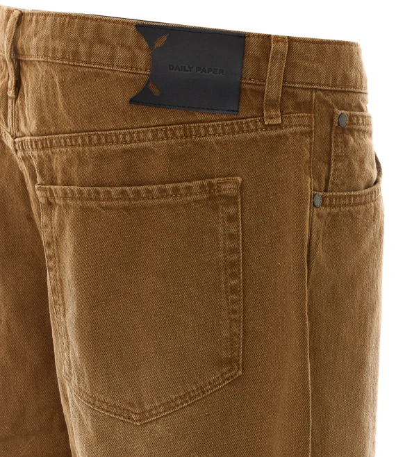 Brown Monogram Amba jeans Daily Paper Uomo