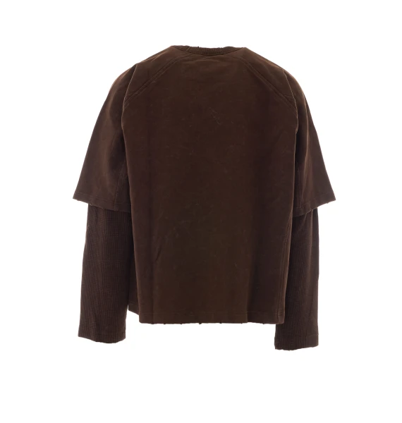 Brown raglan long-sleeve top Daily Paper Uomo