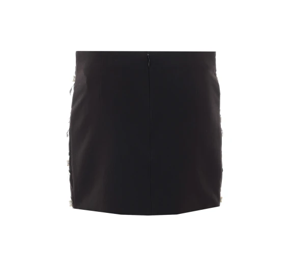Black micro skirt with crystals DES PHEMMES