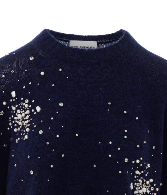 Dark blue alpaca sweater DES PHEMMES