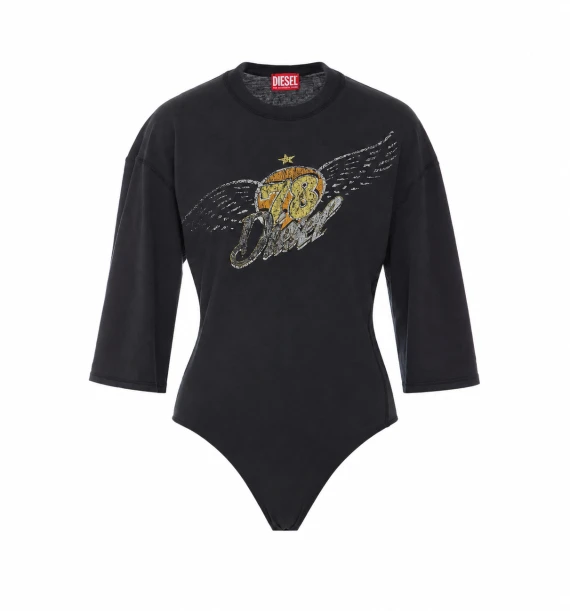 Black T-Milla-Jer Body with Buttons Closure DIESEL