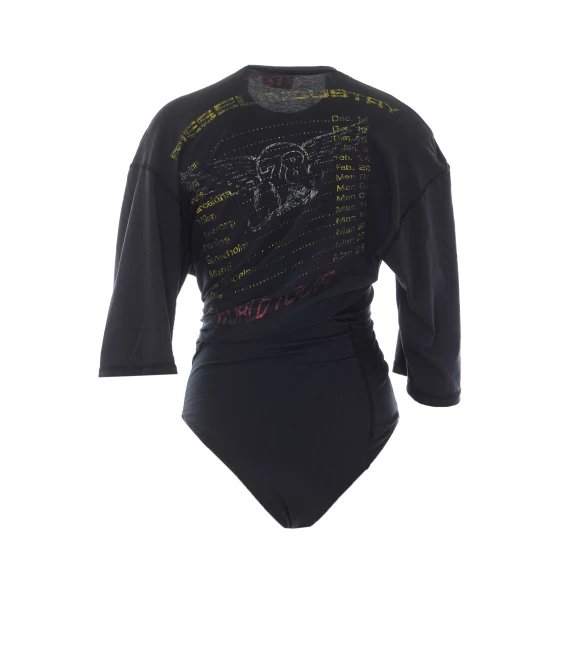 Black T-Milla-Jer Body with Buttons Closure DIESEL