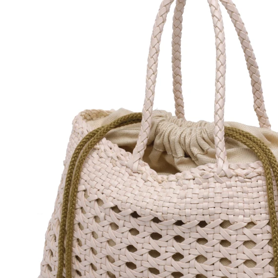 santa cano 3.5mm cannage weave with coton draw string dragon ss26 30x23x11 cm