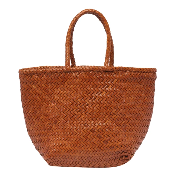Borsa a cestino Grace in pelle marrone
