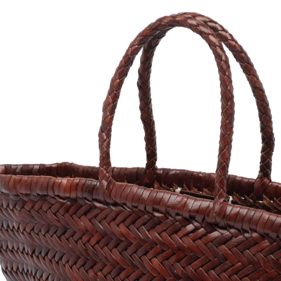 Dark brown woven tote bag DRAGON DIFFUSION