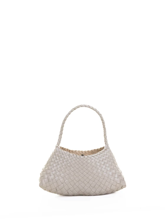 Borsa a spalla in pelle intrecciata Small