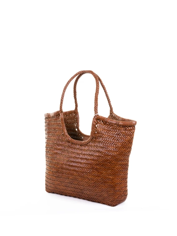 Borsa a spalla in pelle intrecciata