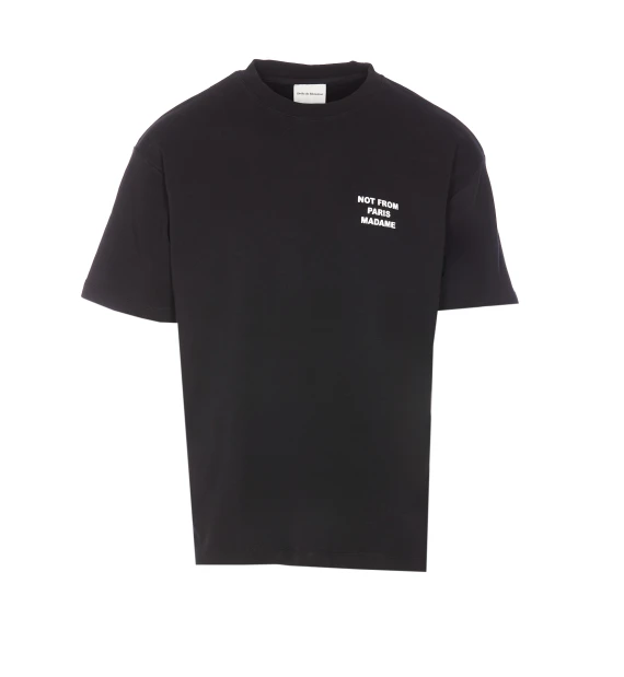 Black Le T-Shirt Slogan DROLE DE MONSIEUR