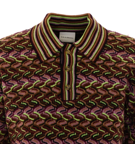 Coogie multicolor long-sleeved polo DROLE DE MONSIEUR