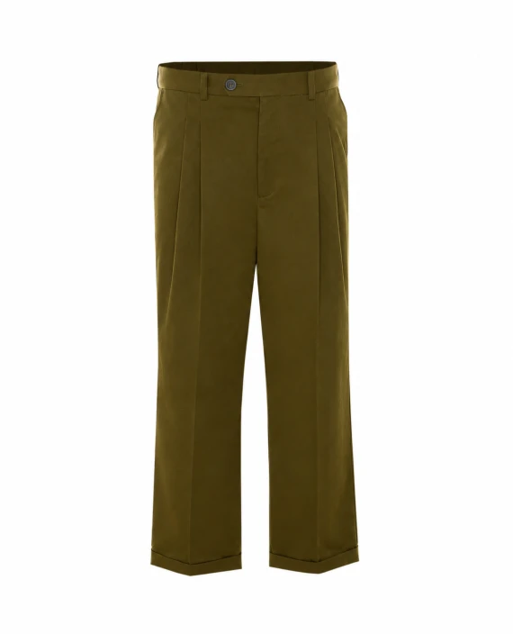 Pantaloni verde oliva alla caviglia DROLE DE MONSIEUR
