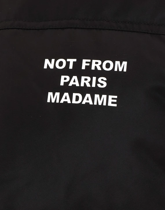 Giacca imbottita nera Slogan DROLE DE MONSIEUR