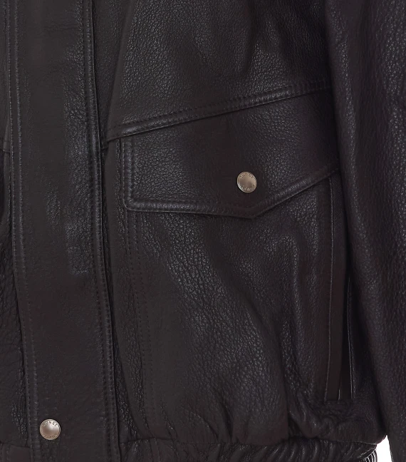 Blouson in pelle marrone DUNST