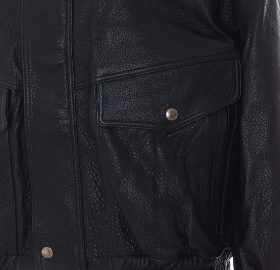 Black lambskin jacket DUNST
