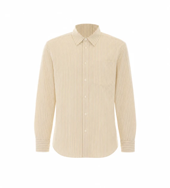 Camicia avorio a righe