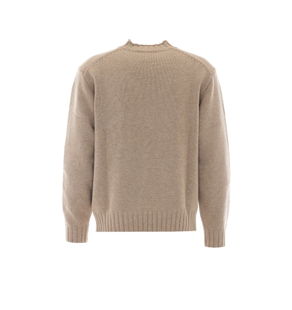 Beige chunky knit sweater DUNST