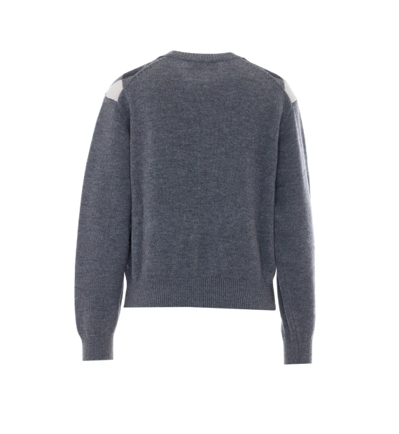 Grey sweater with Argyle motif DUNST