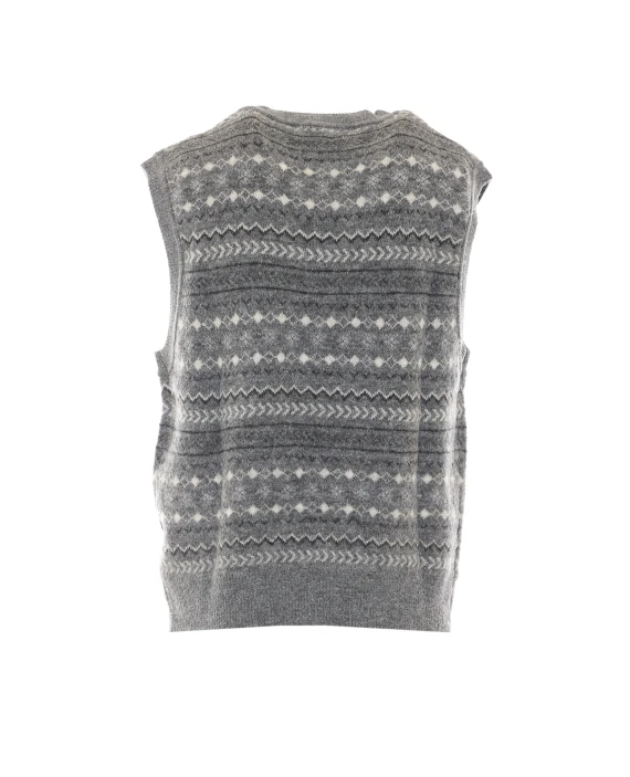 Gilet in maglia grigio DUNST