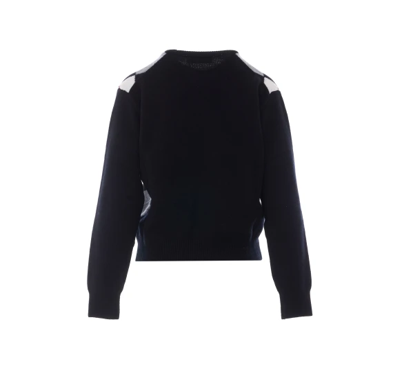 Black wool argyle sweater DUNST