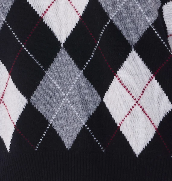 Black wool argyle sweater DUNST