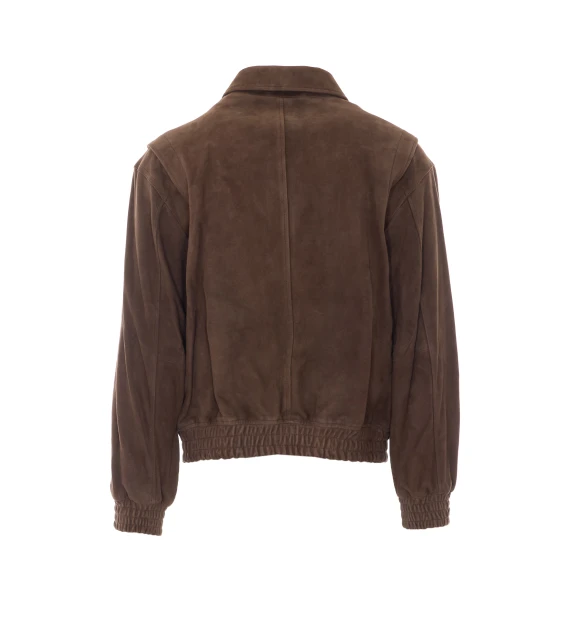 Taupe suede blouson jacket DUNST