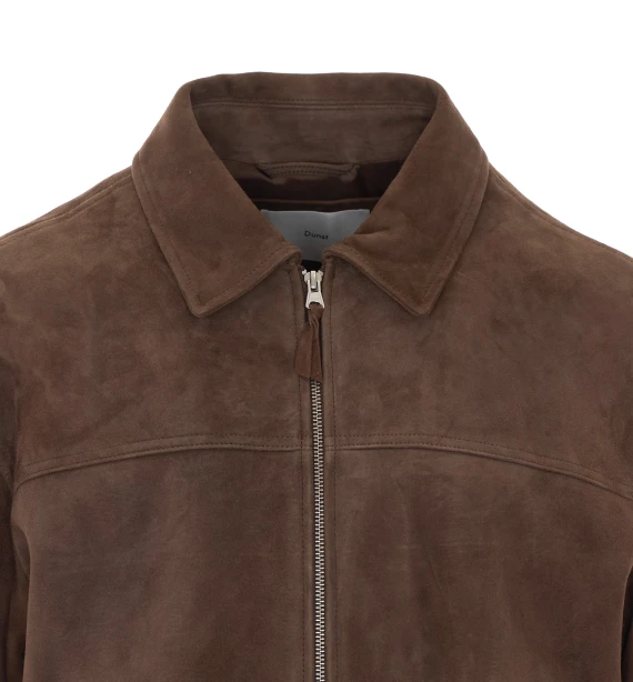 Taupe suede blouson jacket DUNST