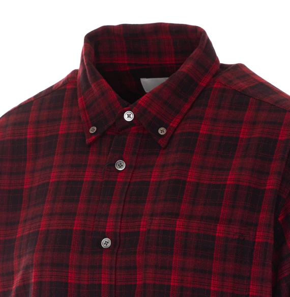 Camicia in flanella a quadri rossi DUNST