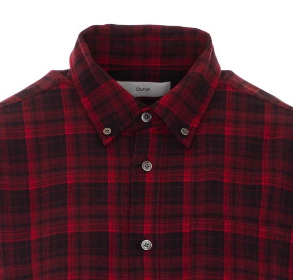 Camicia in flanella a quadri rossi DUNST