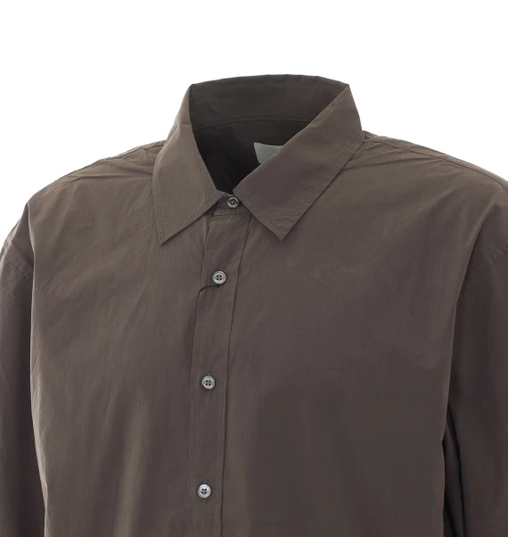 Olive brown long-sleeved shirt DUNST