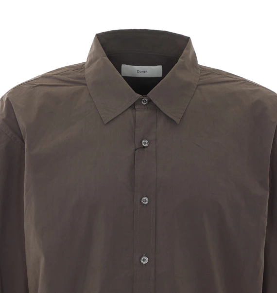 Olive brown long-sleeved shirt DUNST