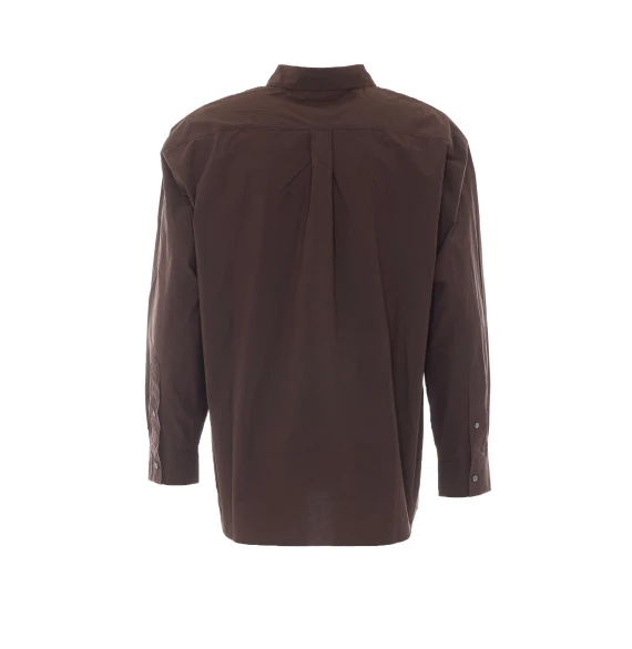 Camicia in cotone marrone scuro DUNST