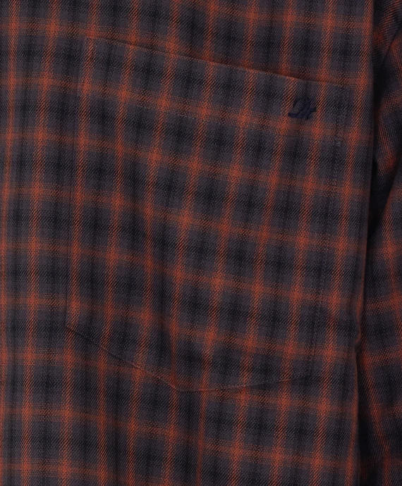 Camicia a quadri rosso mattone DUNST