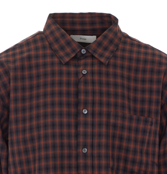 Camicia a quadri rosso mattone DUNST