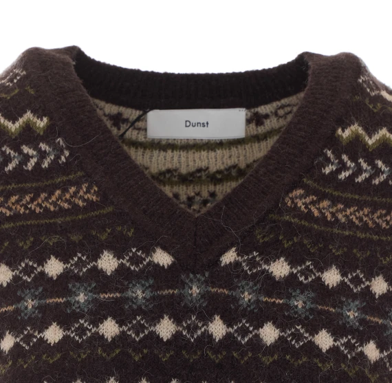 Dark brown knitted vest DUNST
