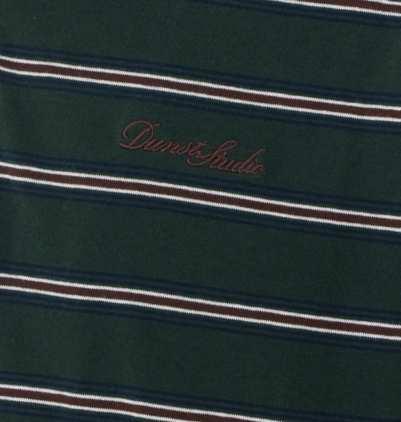 Dark green striped polo shirt DUNST