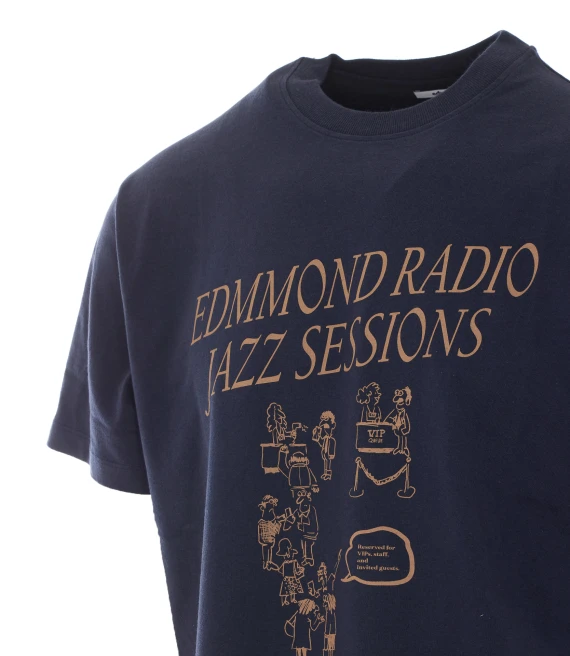 T-shirt blu Vip Queue EDMMOND STUDIOS